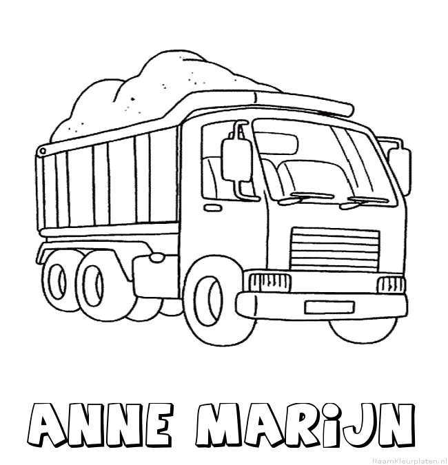 Anne marijn vrachtwagen kleurplaat